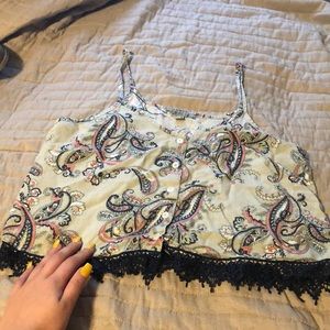 Strapped cropped shirt